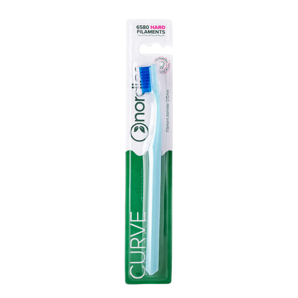 E-shop Nordics Curve Hard Light Blue/Blue zubná kefka