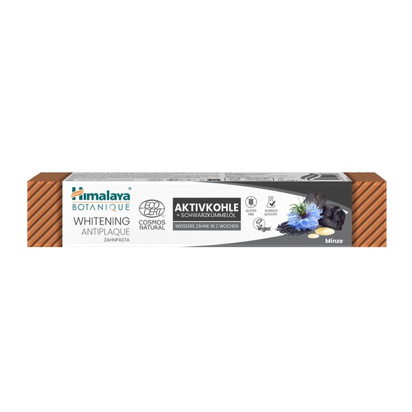 E-shop Himalaya Botanique Charcoal + Black Seed Oil zubná pasta 75 ml
