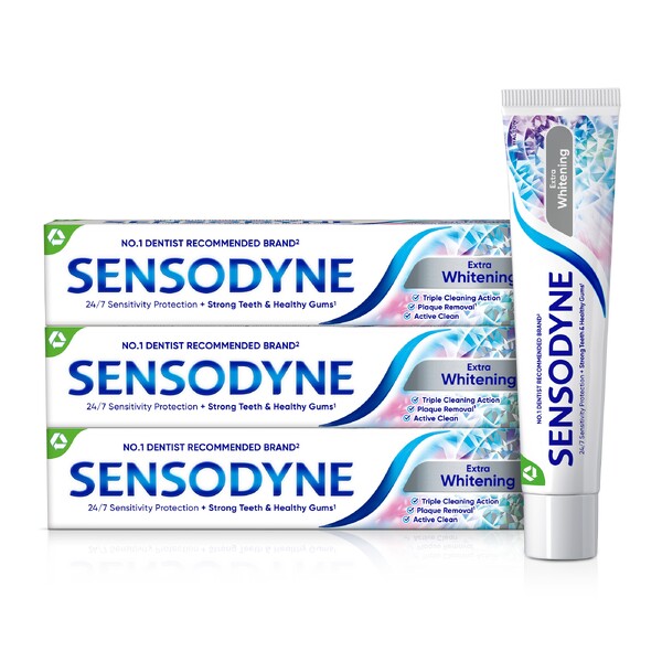 E-shop Sensodyne Extra Whitening zubná pasta 3×75 ml