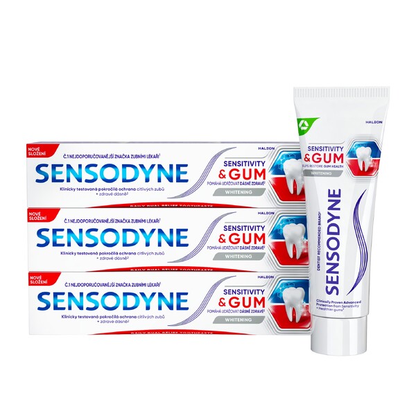 E-shop Sensodyne Sensitivity&Gum Whitening zubná pasta 3x75ml