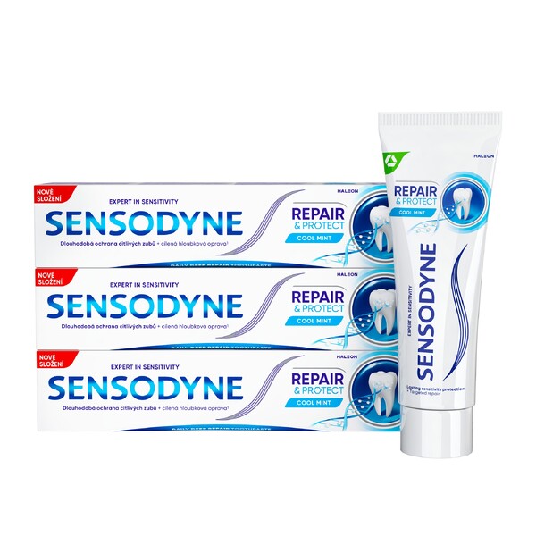 E-shop Sensodyne Repair & Protect Cool Mint zubná pasta 3x75 ml
