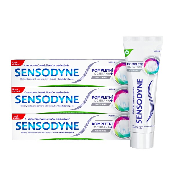 E-shop Sensodyne Complete Whitening zubná pasta 3x75 ml
