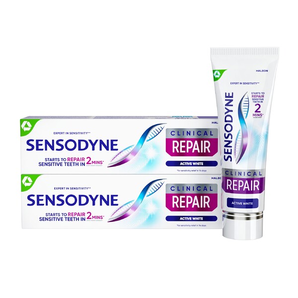 E-shop Sensodyne Clinical Repair Active White zubná pasta 2×75 ml