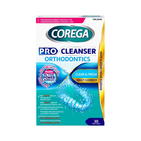 E-shop Corega Pro Cleanser Orthodontics čistiace tablety 30 ks