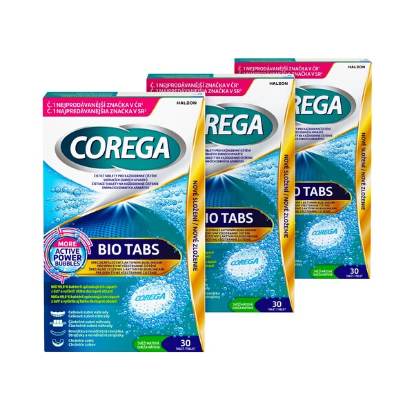 E-shop Corega Antibakteriálne čistiace tablety 3x30 ks