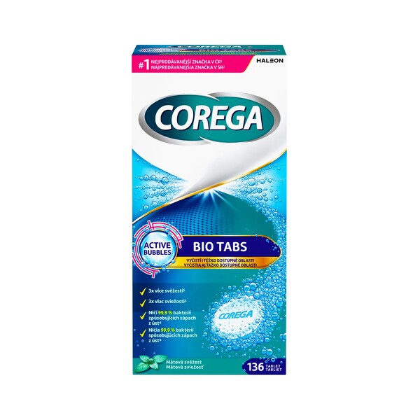 E-shop Corega Antibakteriálne čistiace tablety 136 ks