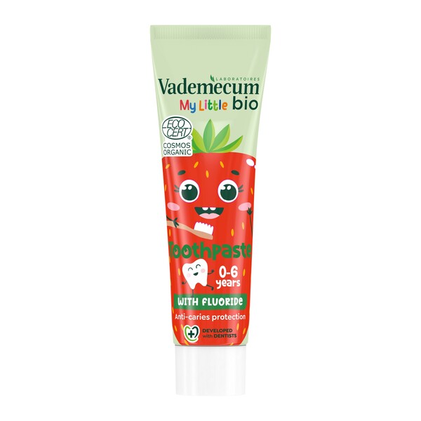 E-shop Vademecum Bio My Little Strawberry 0-6 detská zubná pasta 50 ml