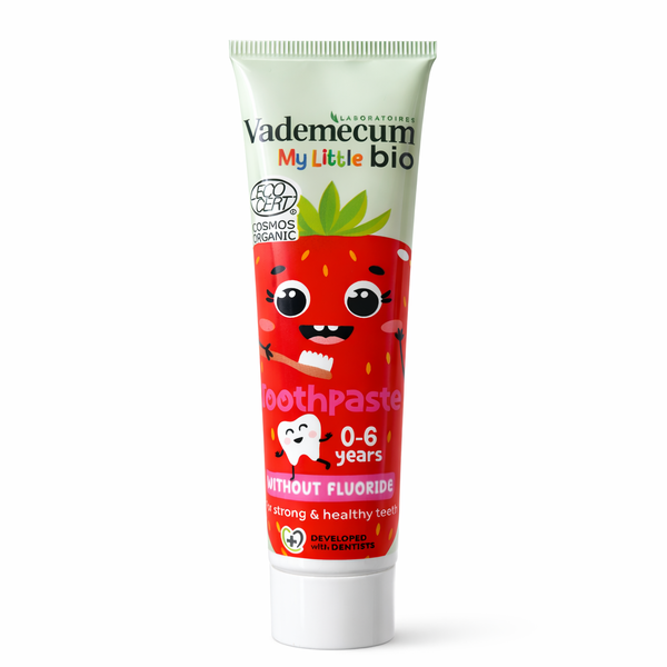 E-shop Vademecum Bio My Little Strawberry 0-6 detská zubná pasta bez fluoridu 50 ml