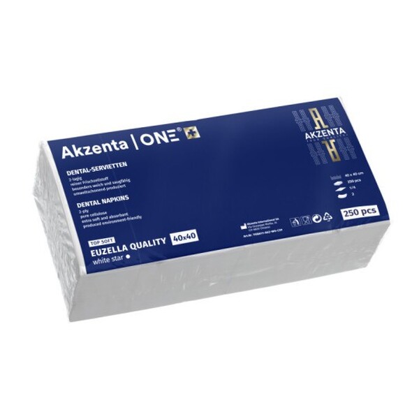 E-shop Akzenta One 40×40 cm White papierové obrúsky 250 ks