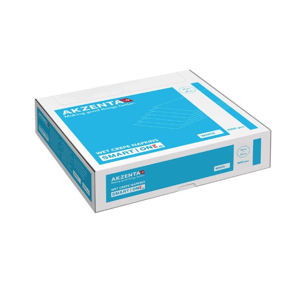 E-shop Akzenta Wet Crepe Napkins 34 × 38 cm White krepové obrúsky 1000 ks