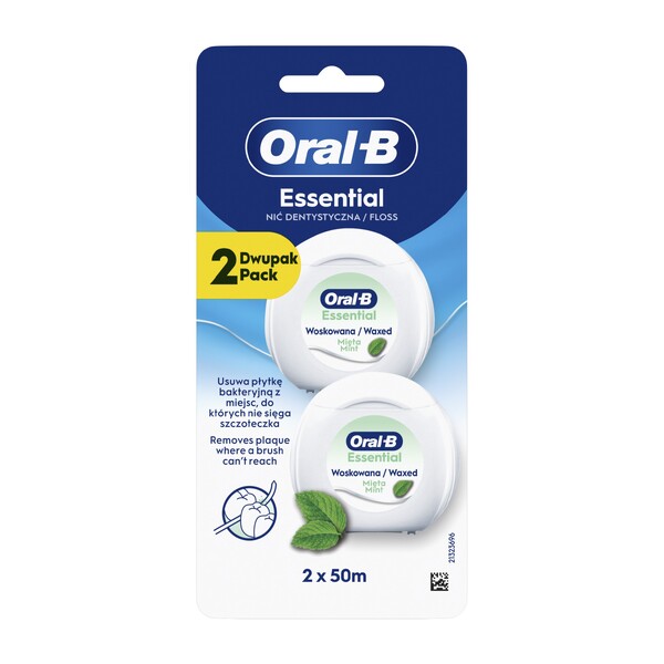 E-shop Oral-B EssentialFloss Waxed Mint zubná niť 2×50 m