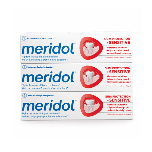 E-shop Meridol Complete Care citlivé ďasná a zuby zubná pasta 3x75 ml