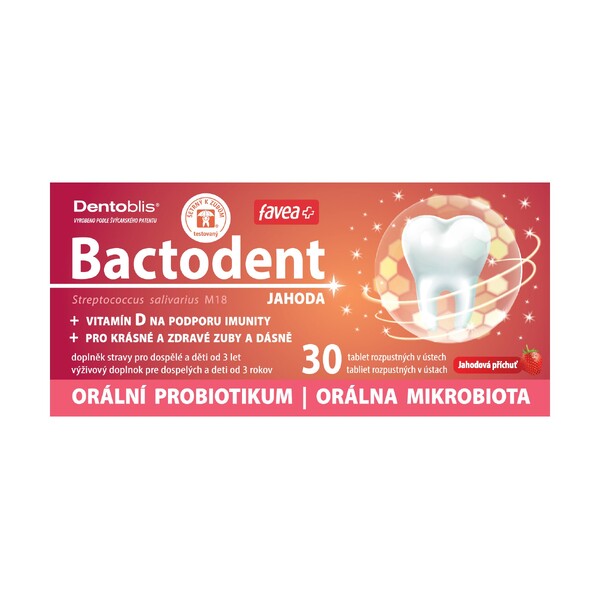 E-shop Bactodent orálne probiotikum 30 ks - jahoda