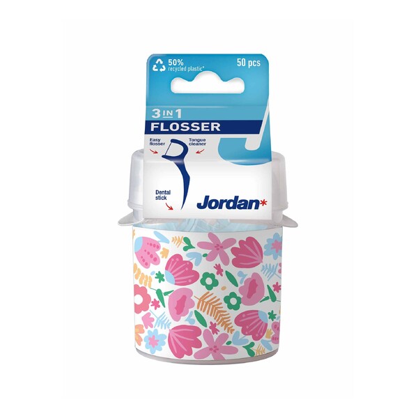 E-shop Jordan Flosser 3in1 zubná niť s držiakom 50 ks