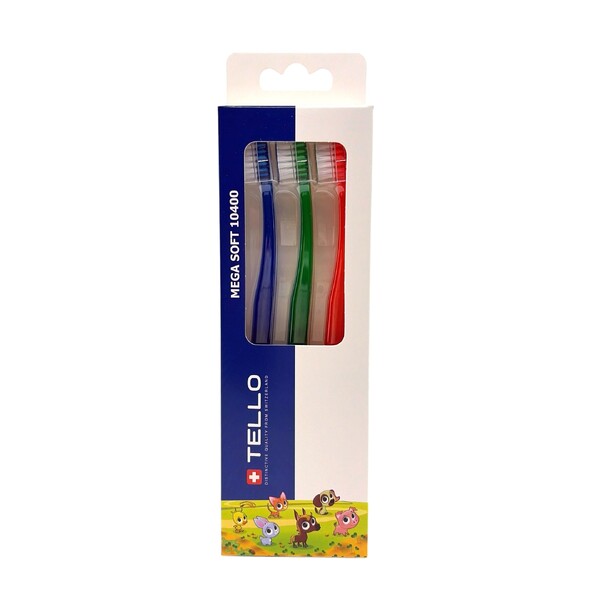 E-shop Tello Kids 10400 detská zubná kefka 3 ks
