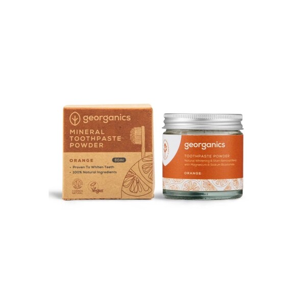 E-shop Georganics Orange zubný prášok 60 ml