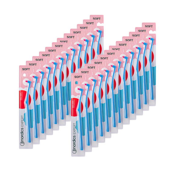 E-shop Nordics Premium Single Tuft Soft Blue jednozväzková kefka 24 ks