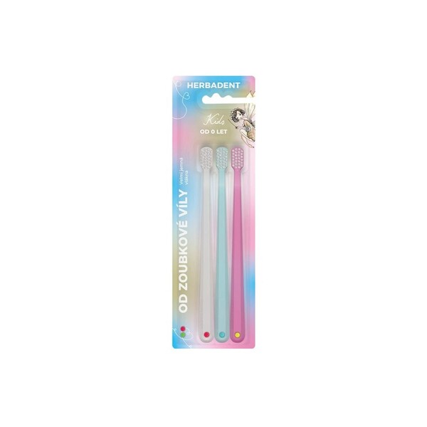 E-shop Herbadent Kids Zúbková vila detská zubná kefka 3 ks