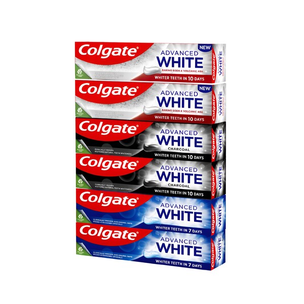 E-shop Colgate Advanced White Mix bielilaca zubná pasta 6×75 ml