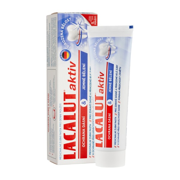 E-shop Lacalut Aktiv Gum Protect & Gentle Whitening zubná pasta 75 ml