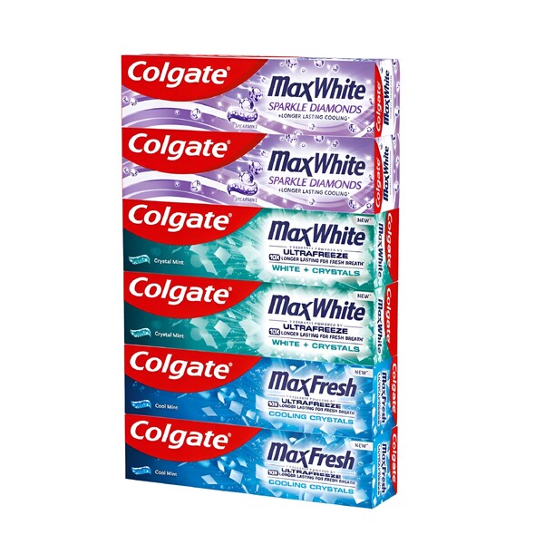 E-shop Colgate Max MIX zubná pasta 6×75 ml