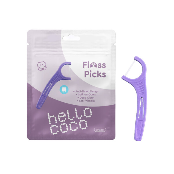 E-shop Hello Coco Floss Picks niť v držiaku 30 ks