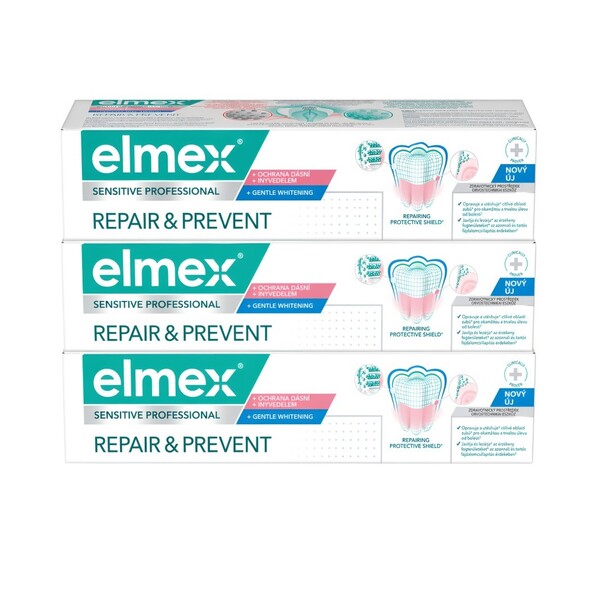 E-shop Elmex Sensitive Professional Repair & Prevent Gentle White zubná pasta 3×75 ml