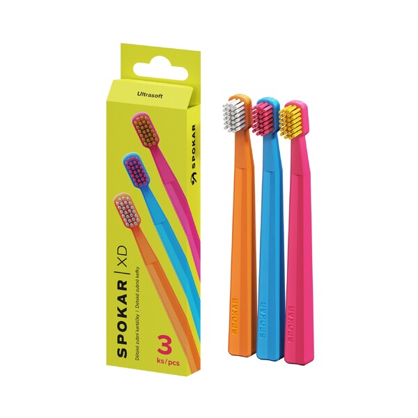 E-shop Spokar XD 3435 Kids detská zubná kefka 3 ks