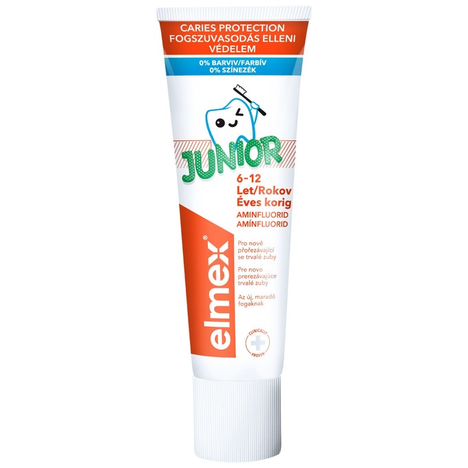 Elmex Junior 6–12 rokov zubná pasta 75 ml