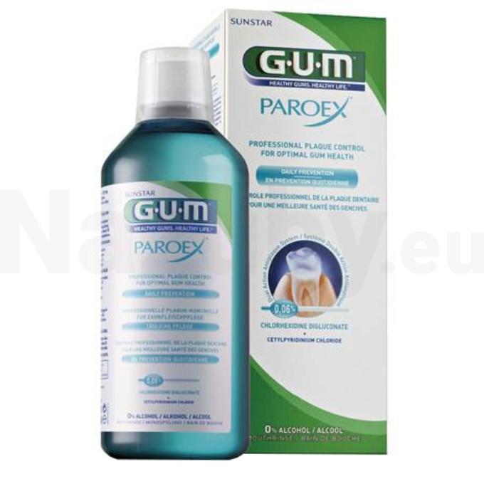 GUM Paroex ústna voda (CHX 0.06%) 500 ml