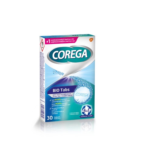 Corega Antibakteriálne čistiace tablety 30 ks