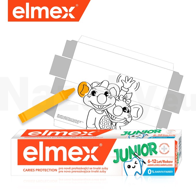 Elmex Junior 6–12 rokov zubná pasta 2x75 ml