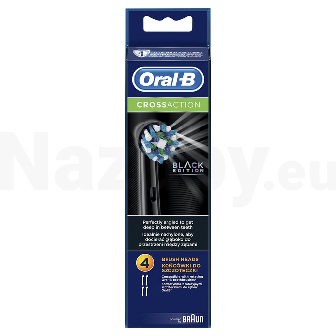 Oral-B EB50-4 CrossAction Black náhradné hlavice 4 ks