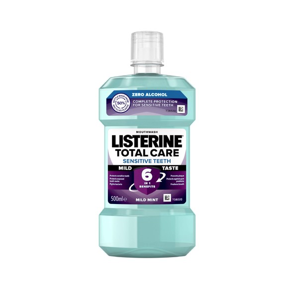 Listerine Total Care Sensitive Teeth Mild Taste ústna voda 500 ml