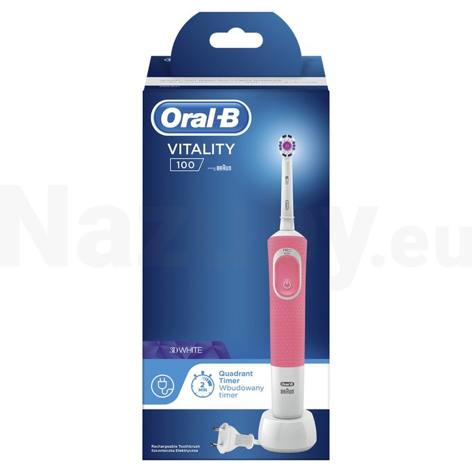 Oral-B Vitality 100 3D White Pink zubná kefka
