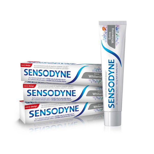 Sensodyne Extra Whitening zubná pasta 3×75 ml