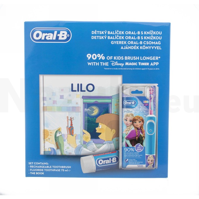 Braun Oral-B Kids Frozen zubná kefka + zubná pasta + knižka