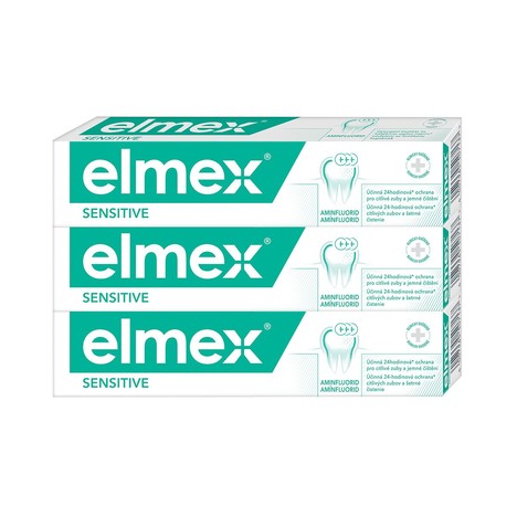 Elmex Sensitive zubná pasta 3×75 ml