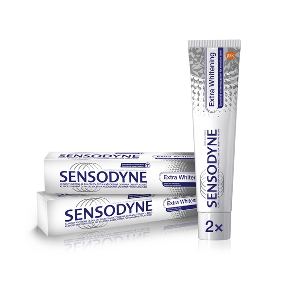 Sensodyne Extra Whitening zubná pasta 2x75 ml