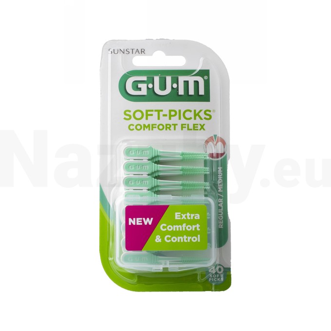 GUM Soft Picks Comfort Flex Medium medzizubné kefky 40 ks
