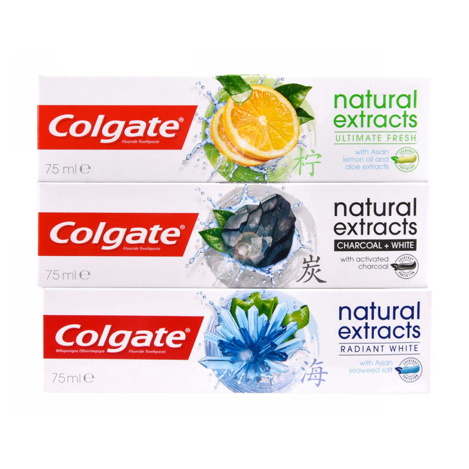 Colgate Natural Extracts Mix zubná pasta 3 × 75 ml