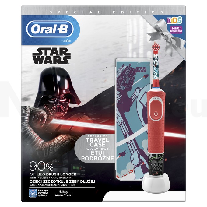Oral-B Vitality Kids Star Wars detská zubná kefka + cestovné puzdro