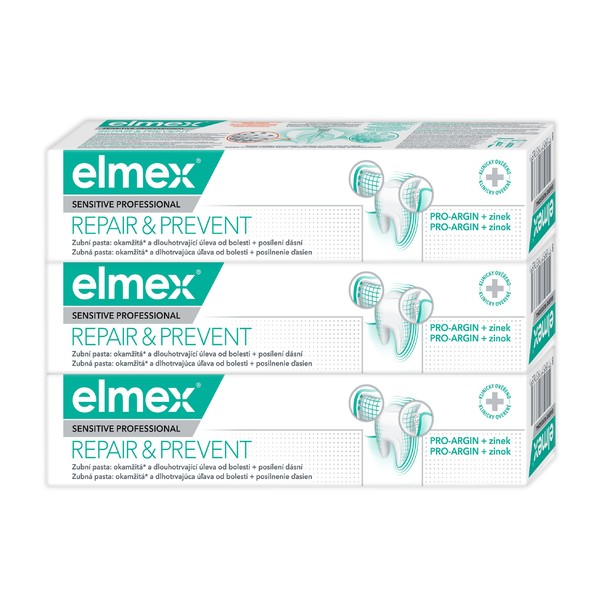 Elmex Sensitive Professional Repair&Prevent zubná pasta 3x75 ml