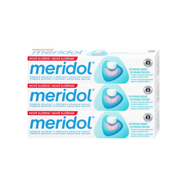 Meridol ochrana ďasien zubná pasta 3x75 ml