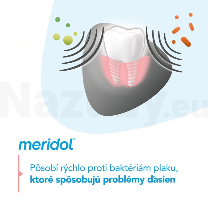 Meridol ochrana ďasien a jemné bielenie zubná pasta 3x75 ml