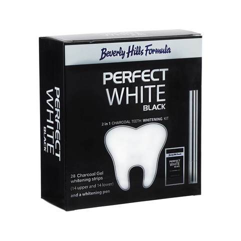 Beverly Hills Formula Perfect White Black Charcoal sada na bielenie zubov