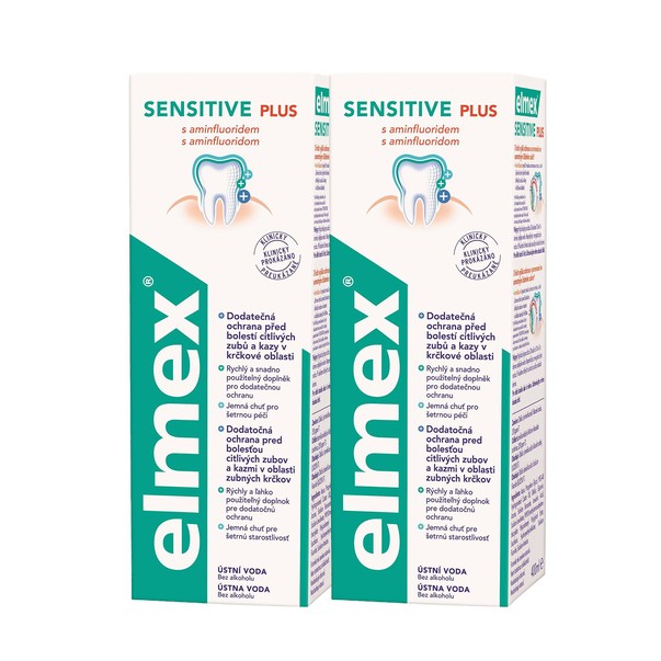 Elmex Sensitive ústna voda 2x400 ml