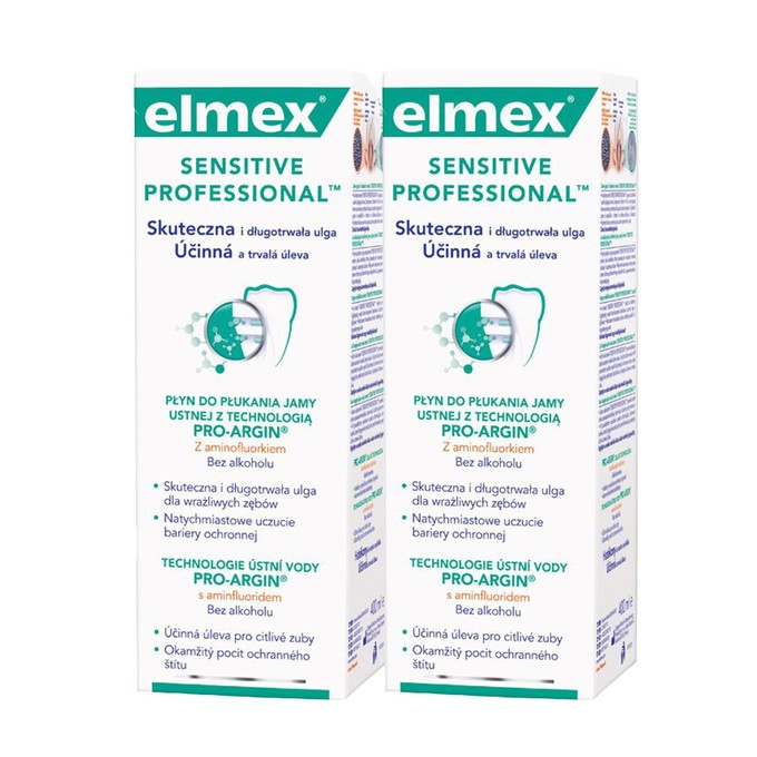 Elmex Sensitive Professional ústna voda 2x400 ml