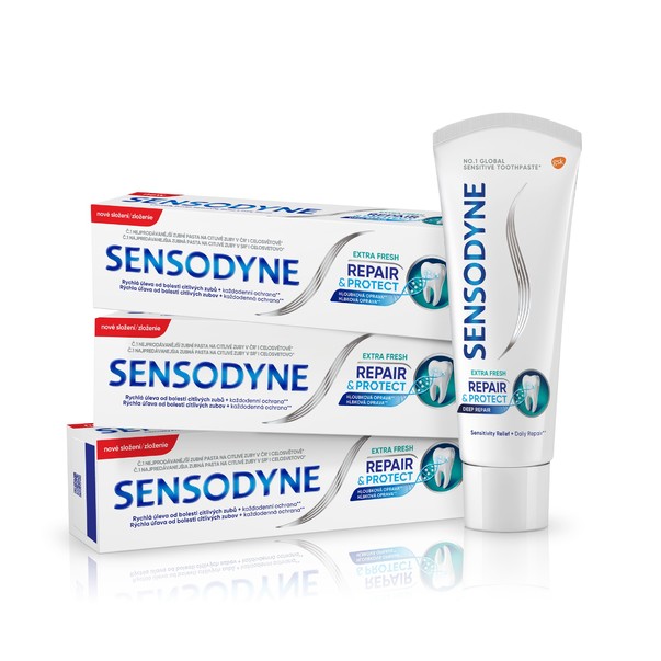 Sensodyne Repair&Protect Extra Fresh zubná pasta 3x75 ml