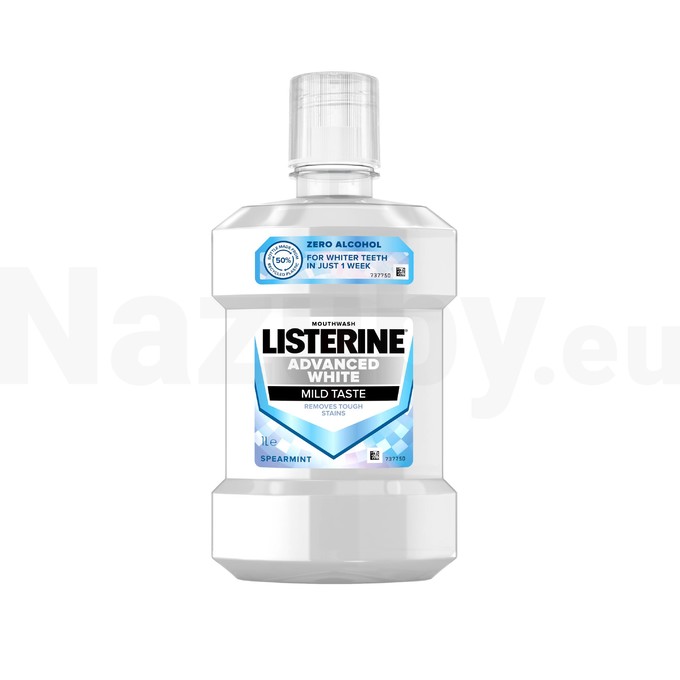 Listerine Advanced White Mild Taste ústna voda 1000 ml